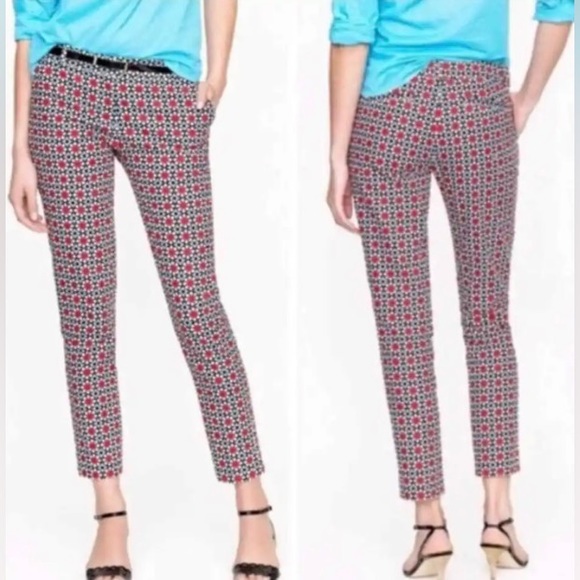 NWT NEVER WORN J. Crew Collection Kaleidoscope cafe capri pants, size 8 - Picture 1 of 7